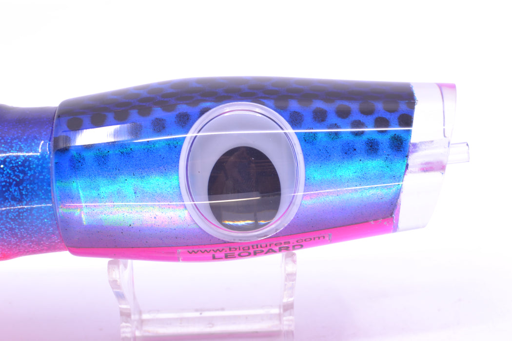 Big T Lures Blue-Silver-Pink Pearl Black Dots Leopard 12" 10.7oz Skirted Purple-Blue-Pink GZE