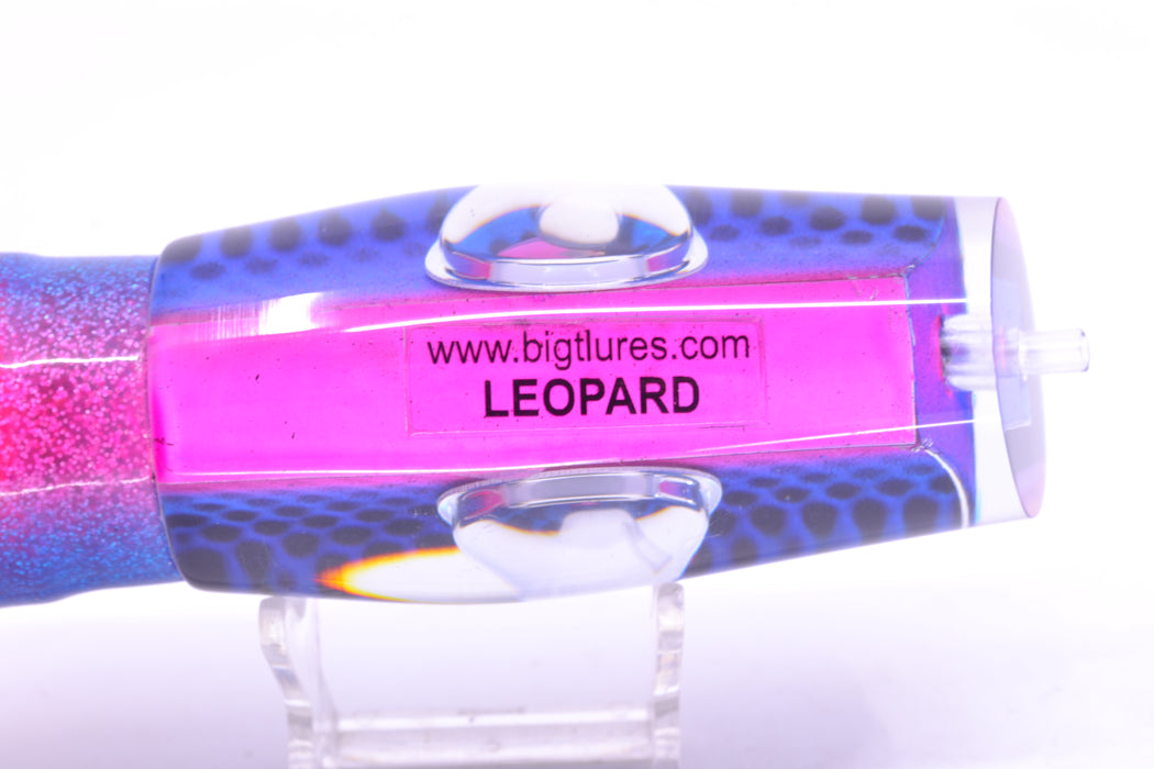 Big T Lures Blue-Silver-Pink Pearl Black Dots Leopard 12" 10.7oz Skirted Purple-Blue-Pink GZE