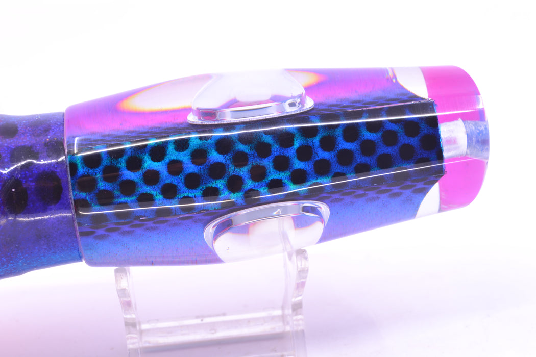 Big T Lures Blue-Silver-Pink Pearl Black Dots Leopard 12" 10.7oz Skirted Purple-Blue-Pink GZE