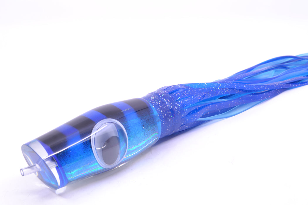 Big T Lures Blue-Silver Pearl Black Bars Leopard 12" 10.7oz Skirted Blue GZE