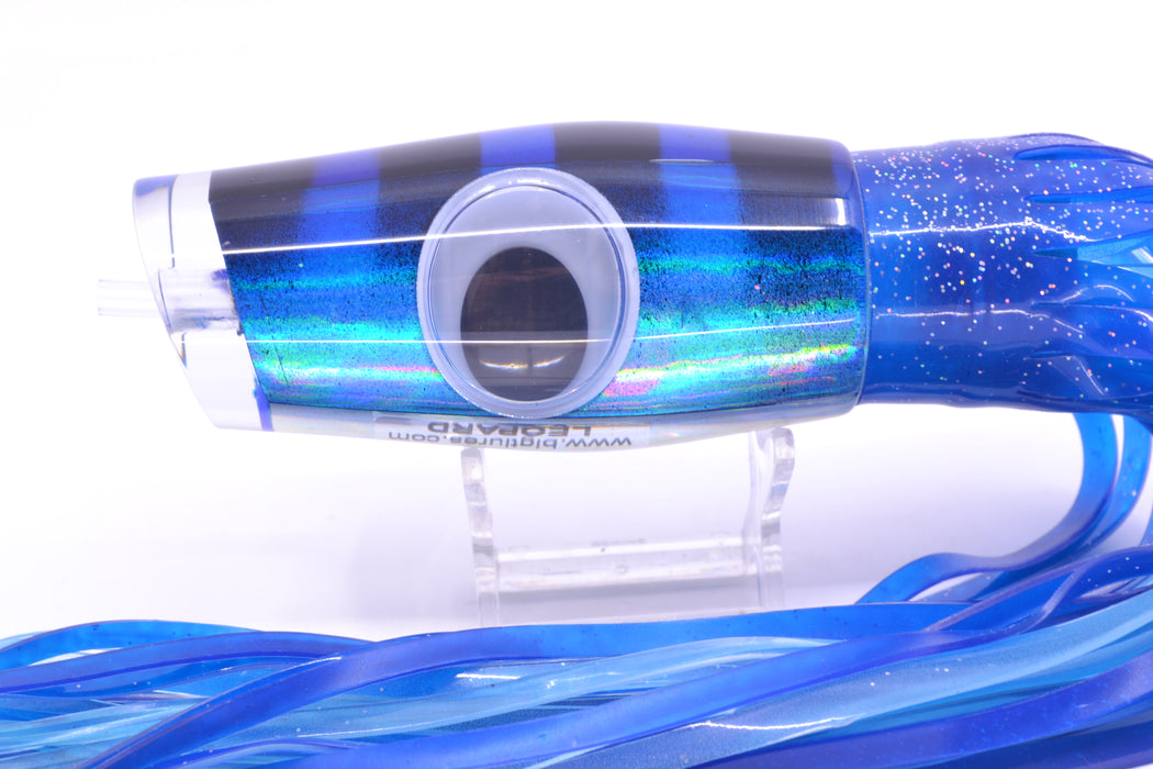 Big T Lures Blue-Silver Pearl Black Bars Leopard 12" 10.7oz Skirted Blue GZE