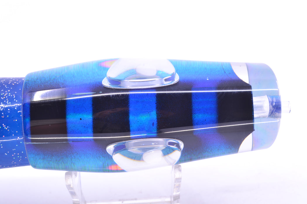 Big T Lures Blue-Silver Pearl Black Bars Leopard 12" 10.7oz Skirted Blue GZE