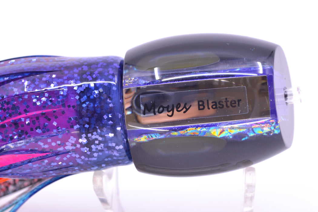 Moyes Lures Purple-Pink Dichro Black Back Taxi Eyes Medium Blaster 12" 6oz Skirted