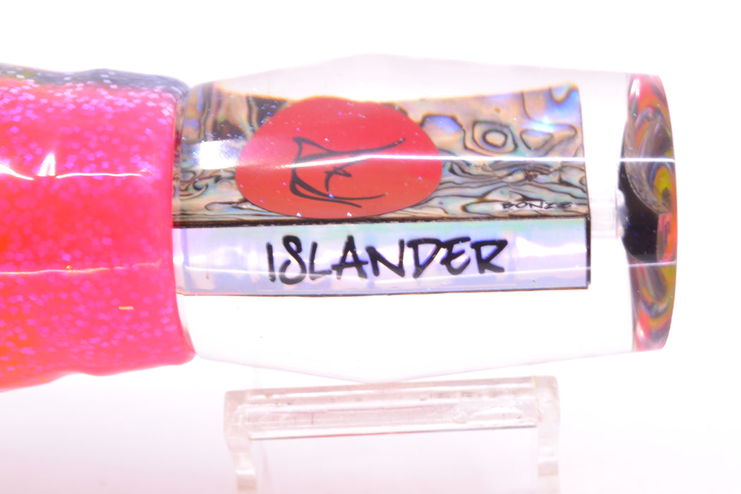 Bonze Lures Paua Shell Red Eyes Islander 12" 8oz Skirted Blue-Pink/Chartreuse