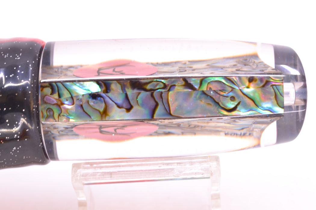 Bonze Lures Paua Shell Red Eyes Kahawai 12" 8.2oz Skirted Black-Orange-Red