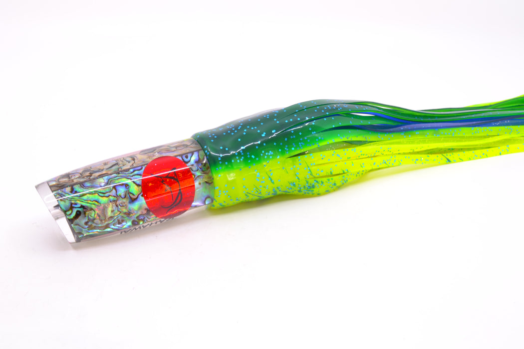 Bonze Lures Paua Shell Red Eyes Kahawai 12" 8.2oz Skirted Mahi