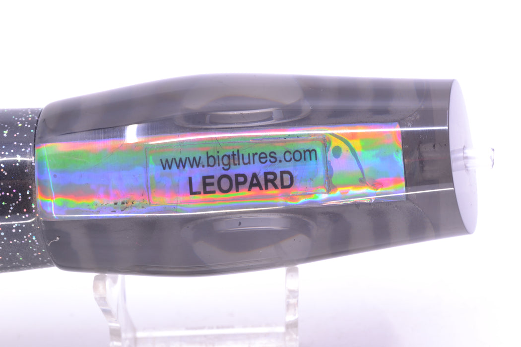 Big T Lures Smoke Rainbow Mackerel Leopard 12" 10.7oz Skirted Gray with Black Stripes GZE
