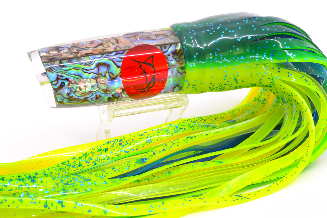 Bonze Lures Paua Shell Red Eyes Kahawai 12" 8.2oz Skirted Mahi