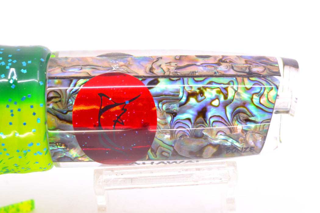 Bonze Lures Paua Shell Red Eyes Kahawai 12" 8.2oz Skirted Mahi