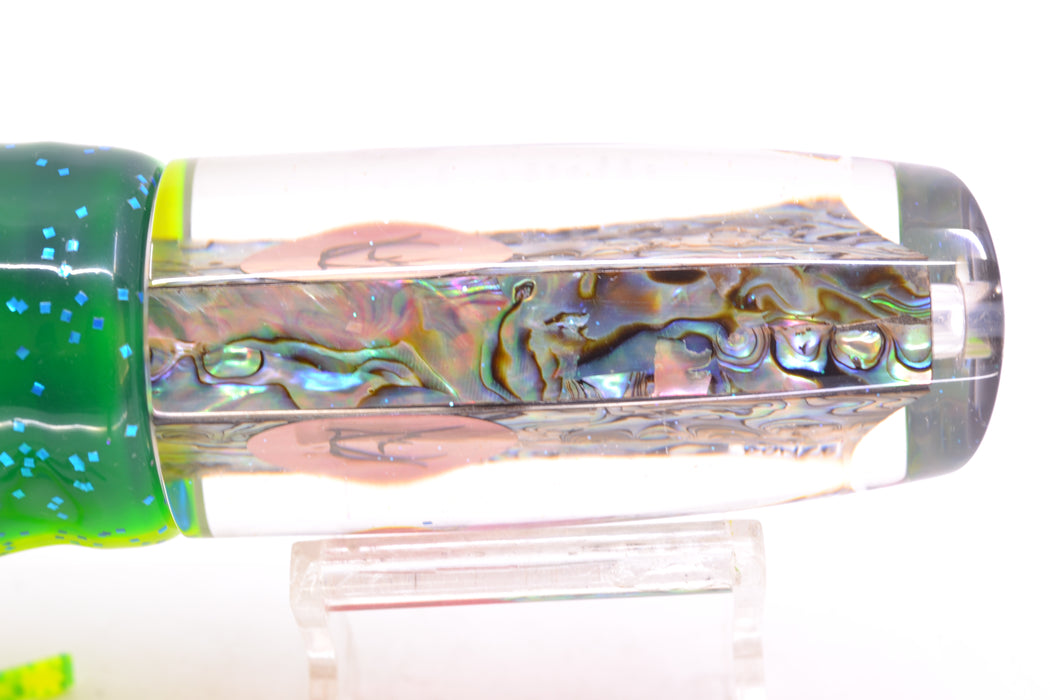 Bonze Lures Paua Shell Red Eyes Kahawai 12" 8.2oz Skirted Mahi