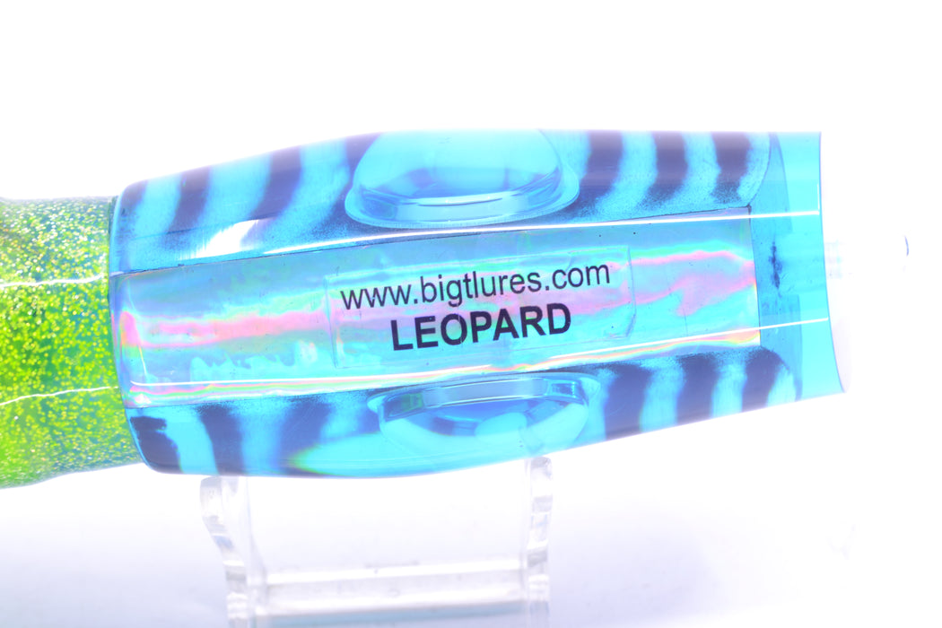 Big T Lures Ice Blue Rainbow Mackerel Leopard 12" 10.7oz Skirted Blue-Silver-Chartreuse GZE
