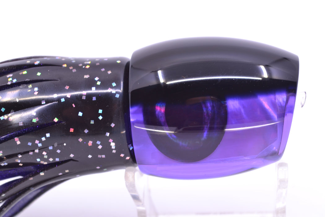 Moyes Lures Purple MOP Black Back Taxi Eyes Medium Blaster 12" 6oz Skirted Black/Purple