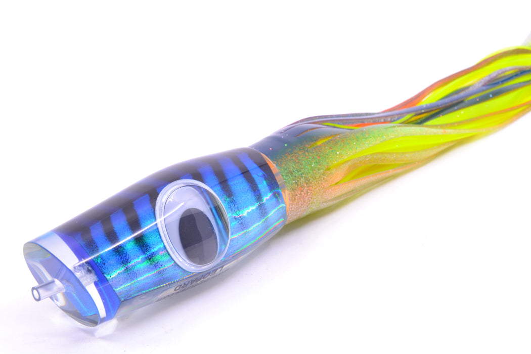 Big T Lures Blue Mackerel Leopard 12" 10.7oz Skirted Blue-Orange-Silver GZE