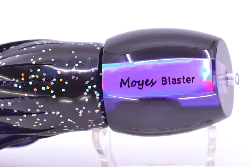 Moyes Lures Purple MOP Black Back Taxi Eyes Medium Blaster 12" 6oz Skirted Black/Purple
