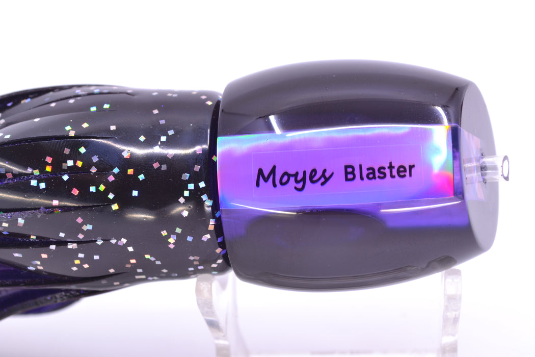 Moyes Lures Purple MOP Black Back Taxi Eyes Medium Blaster 12" 6oz Skirted Black/Purple