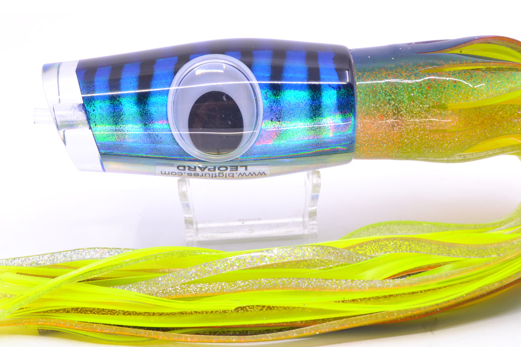 Big T Lures Blue Mackerel Leopard 12" 10.7oz Skirted Blue-Orange-Silver GZE