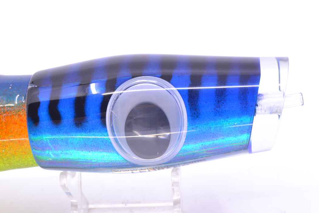 Big T Lures Blue Mackerel Leopard 12" 10.7oz Skirted Blue-Orange-Silver GZE