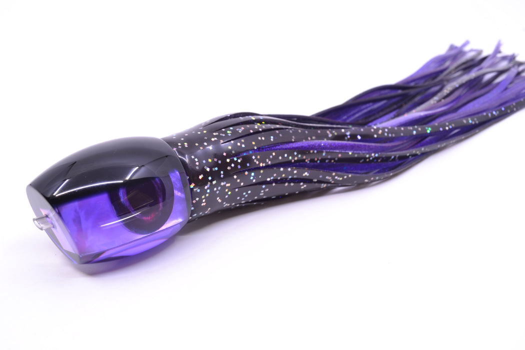 Moyes Lures Purple MOP Black Back Taxi Eyes Medium Blaster 12" 6oz Skirted Black/Purple