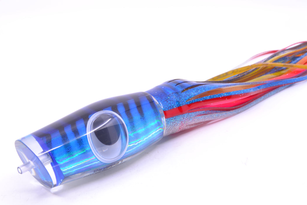 Big T Lures Blue Mackerel Leopard 12" 10.7oz Skirted Blue-Red-Silver GZE