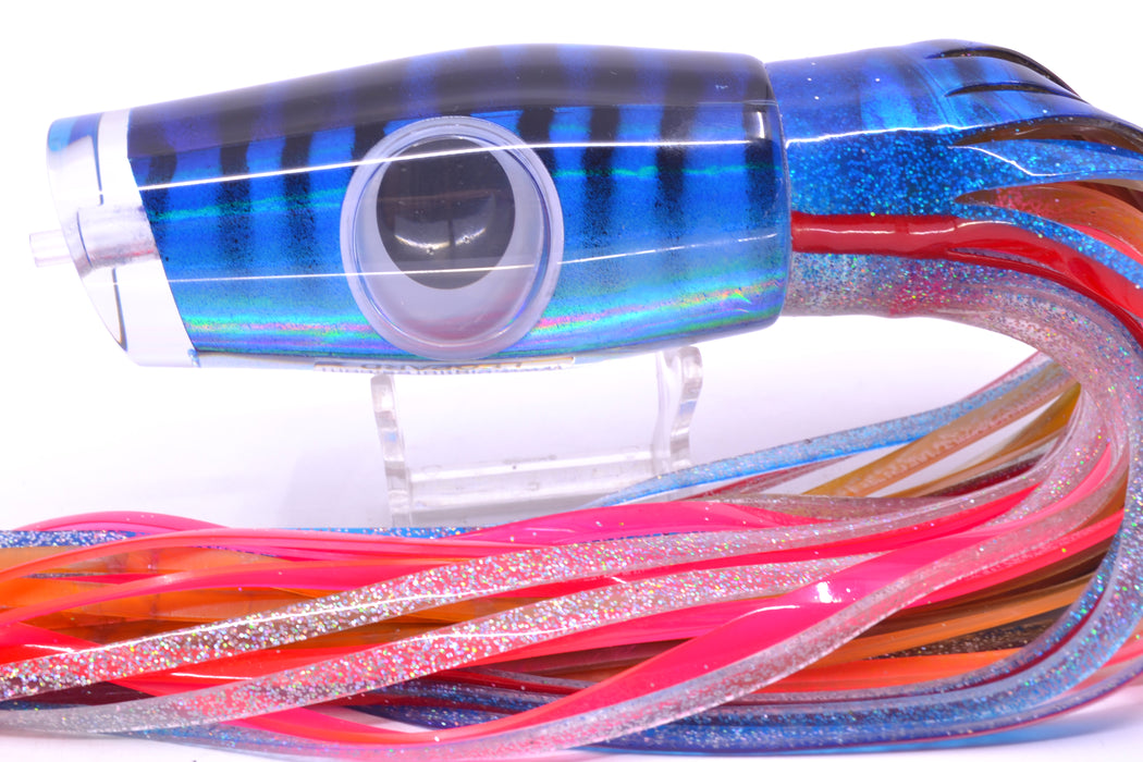 Big T Lures Blue Mackerel Leopard 12" 10.7oz Skirted Blue-Red-Silver GZE