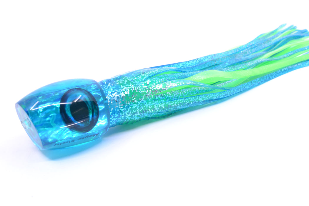 Moyes Lures Ice Blue Awabi Taxi Eyes Medium Blaster 12" 6oz Skirted Ice Blue/Green