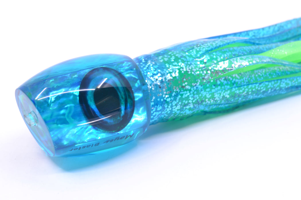 Moyes Lures Ice Blue Awabi Taxi Eyes Medium Blaster 12" 6oz Skirted Ice Blue/Green