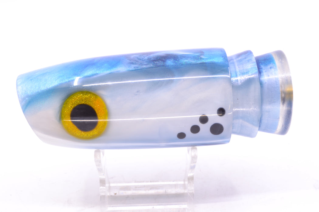 Joe Yee by KEGZ-Niiyama Collab Blue-White Marbled Bonito Gold Eyes Super Plunger 14" 7.2oz GZE