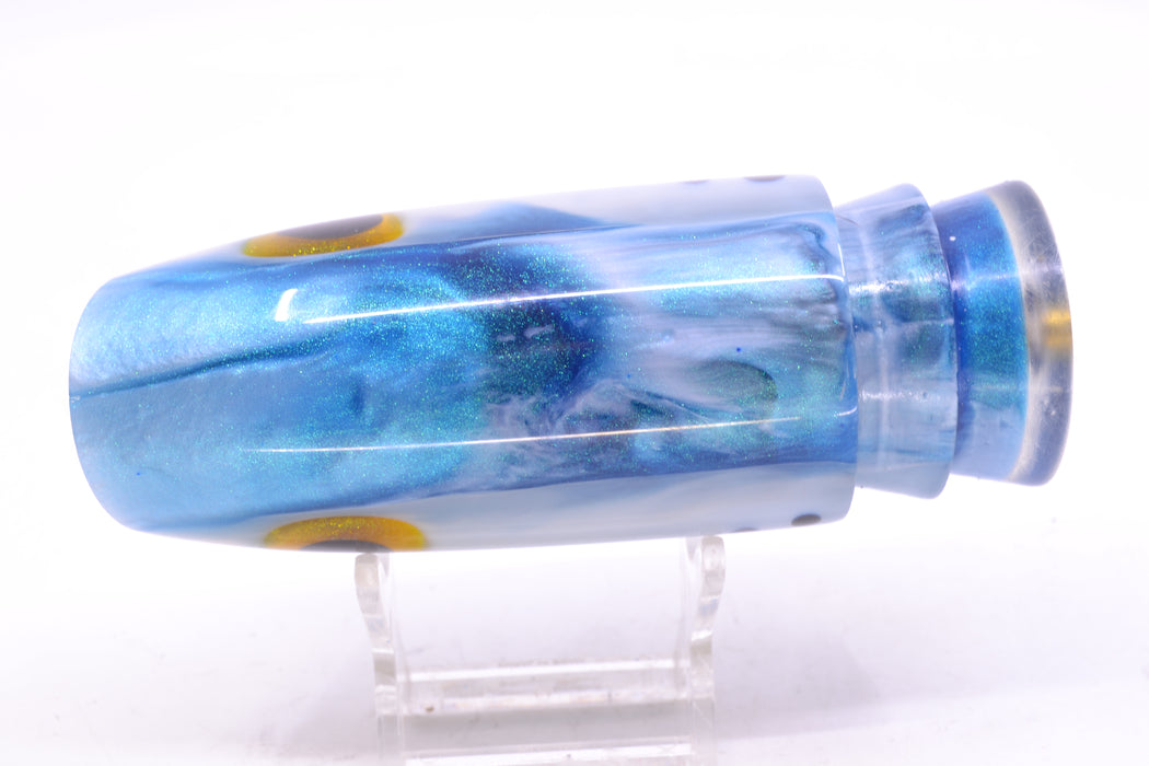 Joe Yee by KEGZ-Niiyama Collab Blue-White Marbled Bonito Gold Eyes Super Plunger 14" 7.2oz GZE