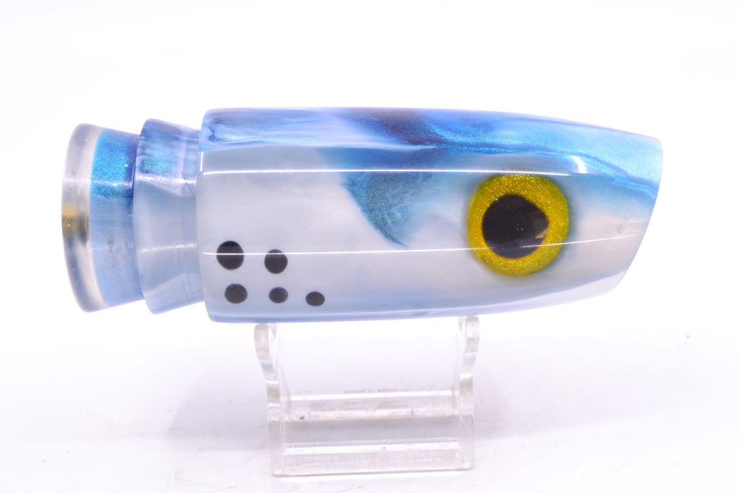 Joe Yee by KEGZ-Niiyama Collab Blue-White Marbled Bonito Gold Eyes Super Plunger 14" 7.2oz GZE