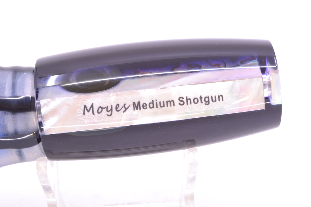 Moyes Lures Skipjack Paua-MOP Black-Purple Back Medium Shotgun 10" 6.2oz Skirted GZE