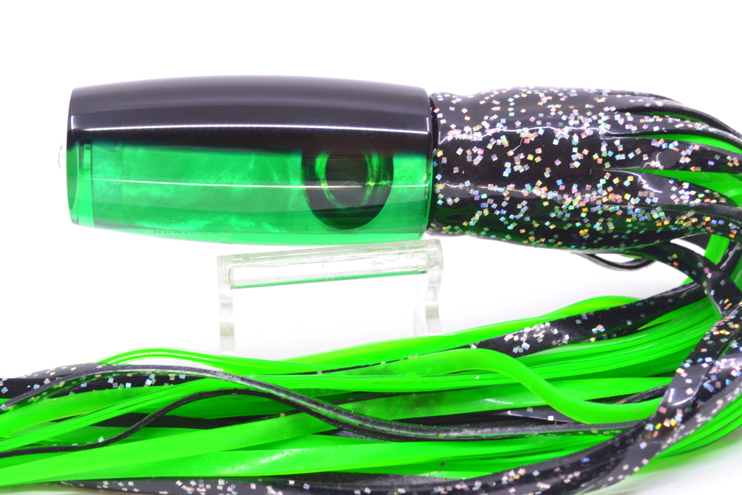 Moyes Lures Green MOP Black Back Medium Shotgun 10" 6.2oz Skirted Black/Green