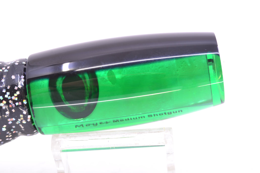Moyes Lures Green MOP Black Back Medium Shotgun 10" 6.2oz Skirted Black/Green