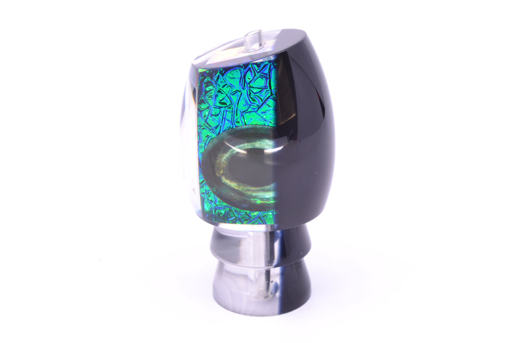 Moyes Lures Blue-Green Oil Slick Black Back Taxi Eyes Blaster 12" 4oz