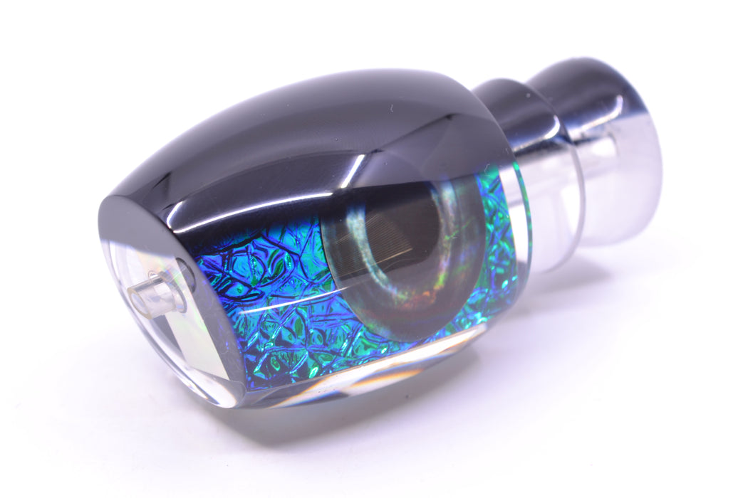Moyes Lures Blue-Green Oil Slick Black Back Taxi Eyes Blaster 12" 4oz