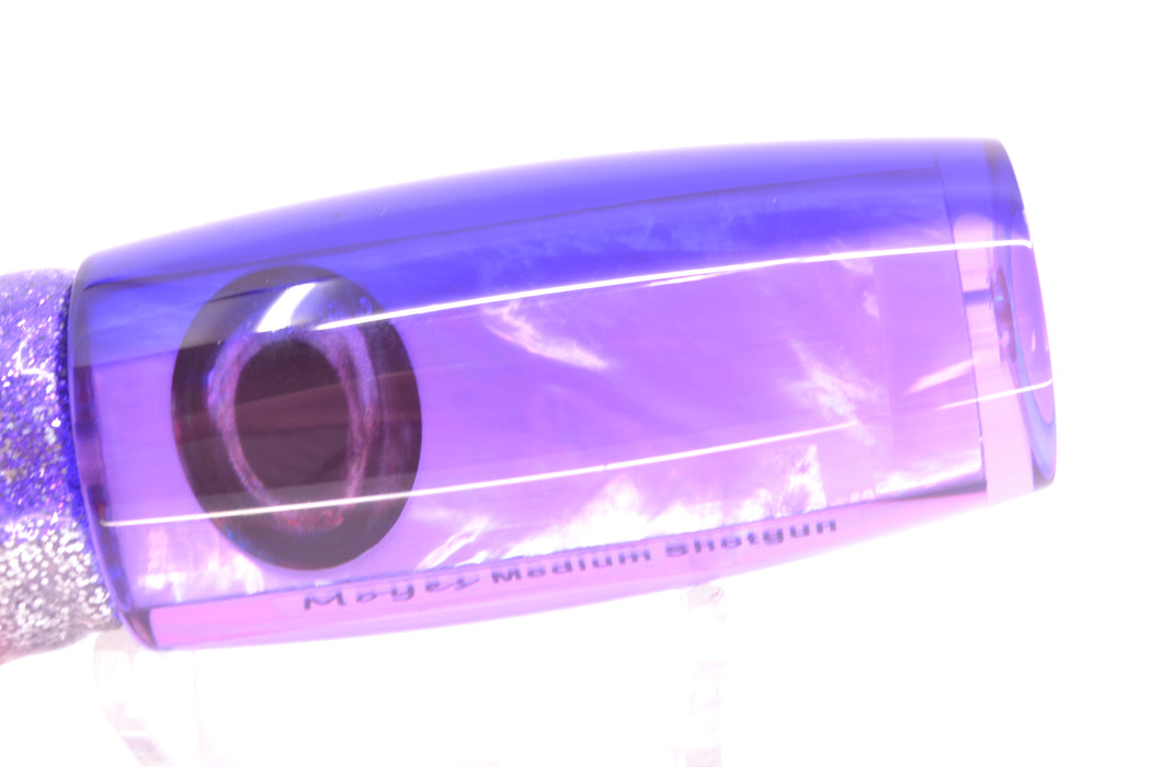 Moyes Lures Light Purple MOP Purple Back Medium Shotgun 10" 6.2oz Skirted Purple-Silver