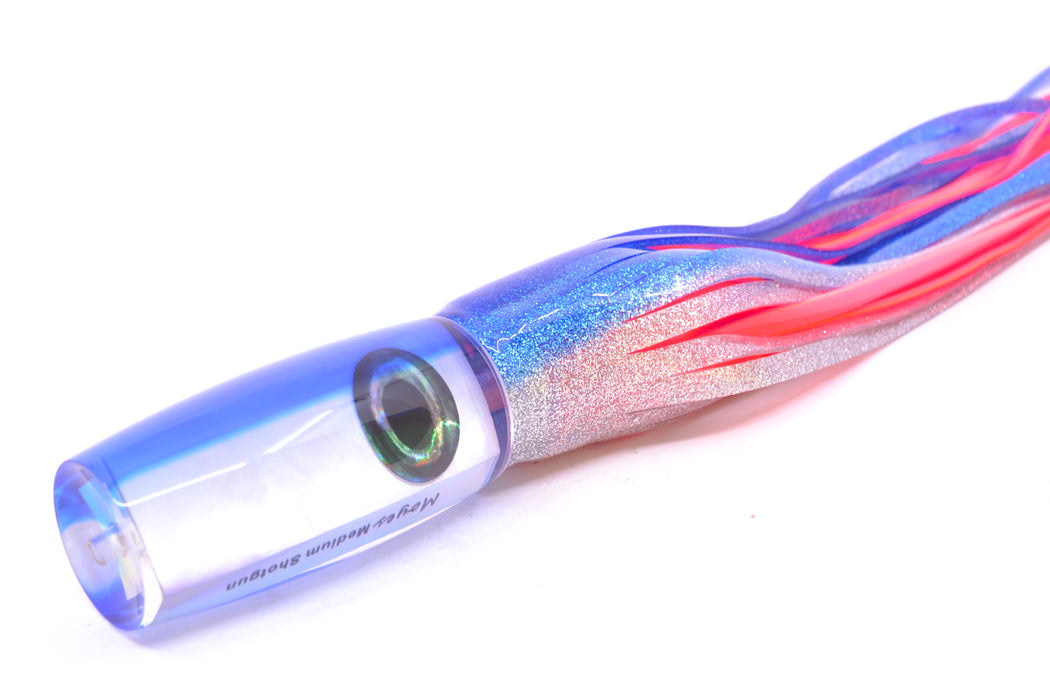 Moyes Lures White MOP Blue Back Medium Shotgun 10" 6.2oz Skirted Blue-Silver/Pink GZE