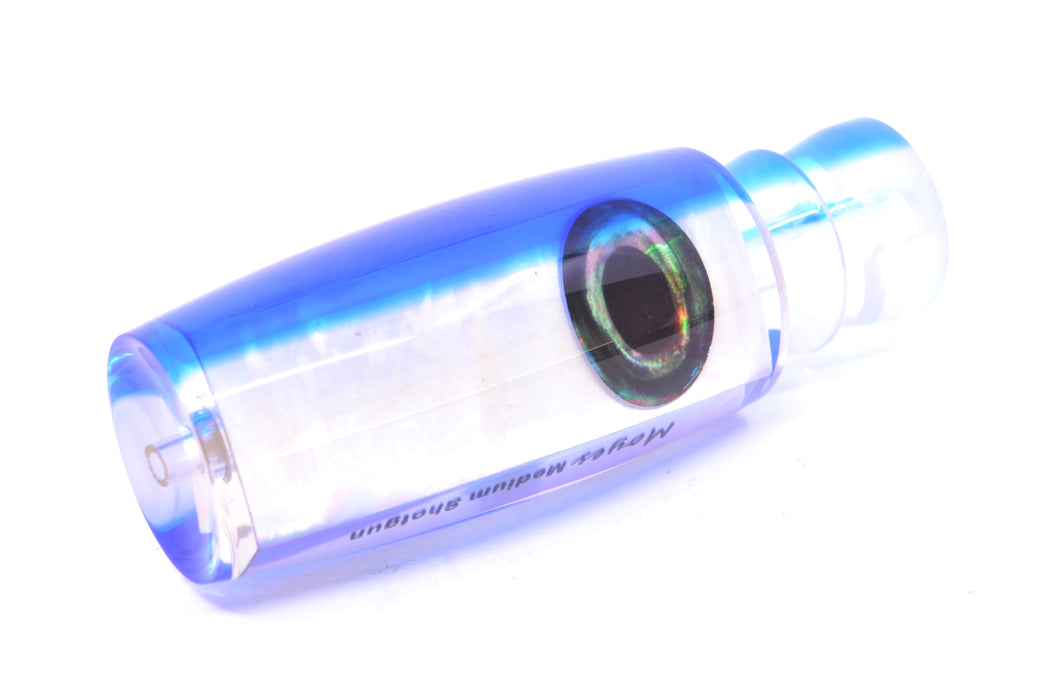 Moyes Lures White MOP Blue Back Taxi Eyes Medium Shotgun 10" 3.3oz GZE