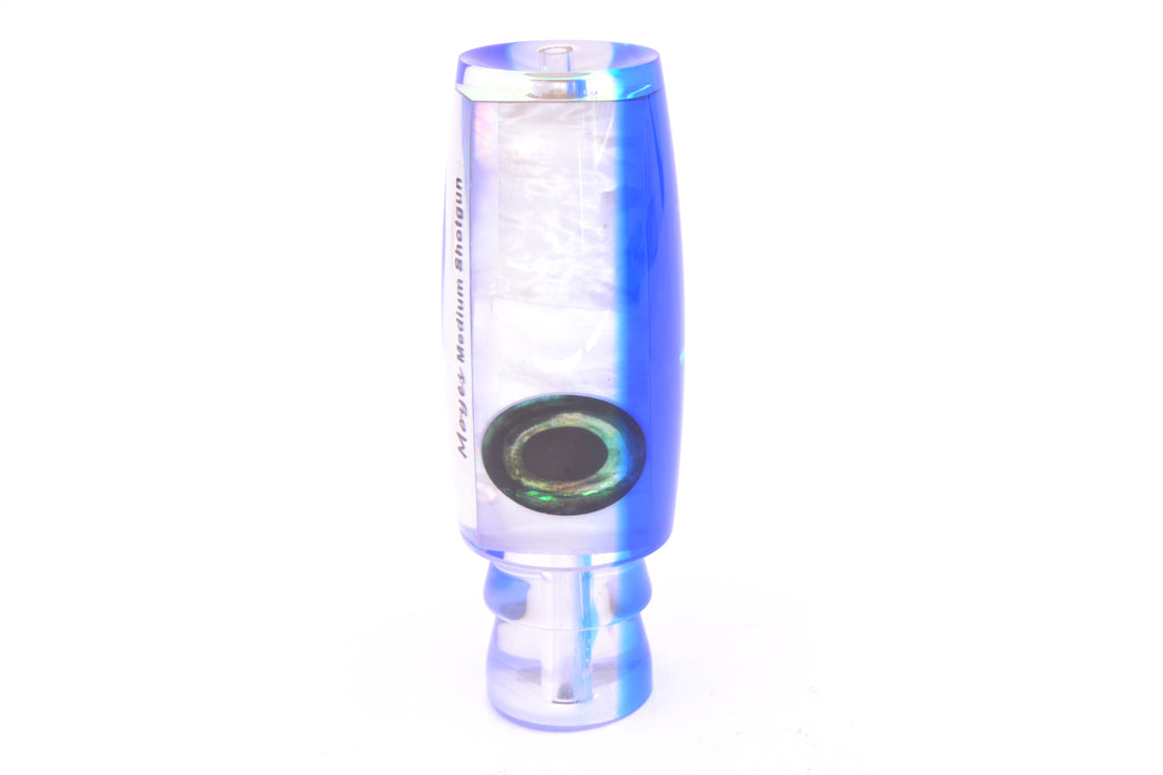 Moyes Lures White MOP Blue Back Taxi Eyes Medium Shotgun 10" 3.3oz GZE