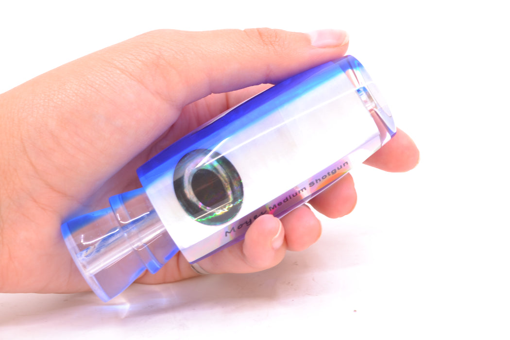 Moyes Lures White MOP Blue Back Taxi Eyes Medium Shotgun 10" 3.3oz GZE