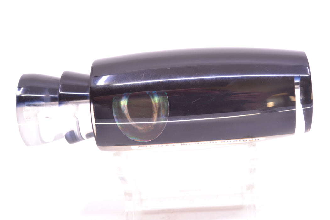 Moyes Lures Black Pearl Black Back Taxi Eyes Medium Shotgun 10" 3.3oz