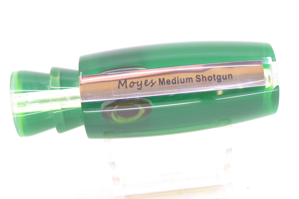 Moyes Lures Clear Mirrored Black-Green Back Taxi Eyes Medium Shotgun 10" 3.3oz