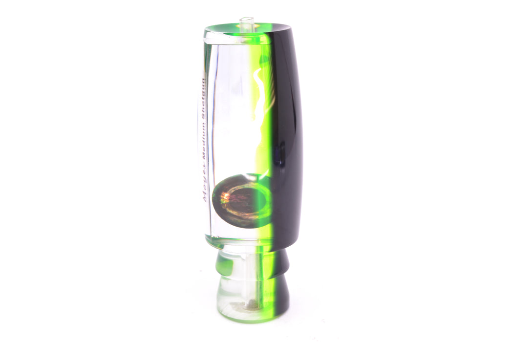 Moyes Lures Clear Mirrored Black-Green Back Taxi Eyes Medium Shotgun 10" 3.3oz