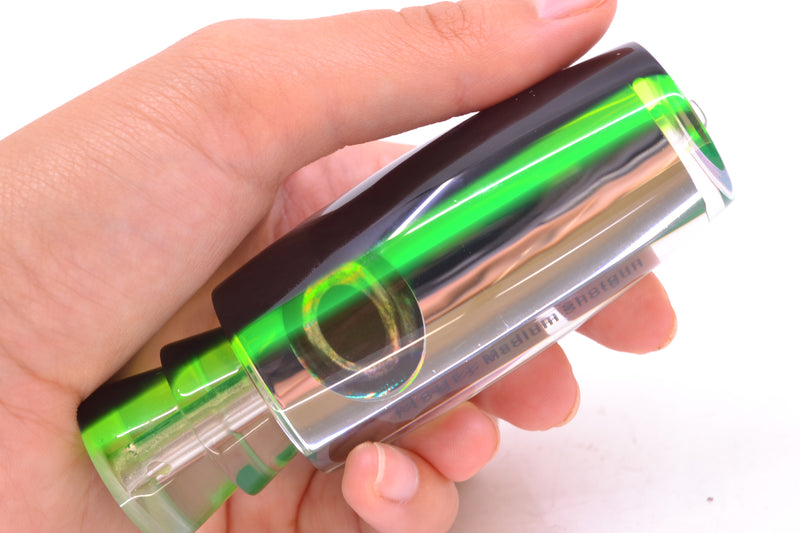 Moyes Lures Clear Mirrored Black-Green Back Taxi Eyes Medium Shotgun 10" 3.3oz