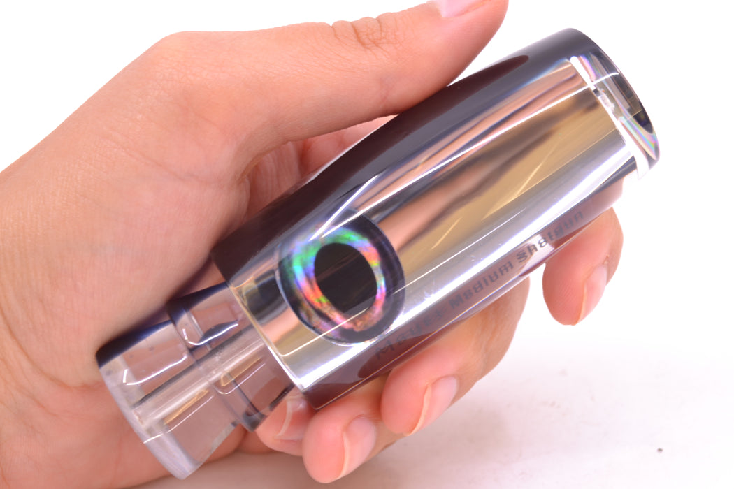 Moyes Lures Clear Mirrored Black Back Taxi Eyes Medium Shotgun 10" 3.3oz
