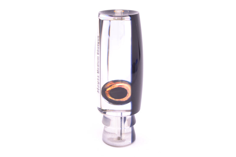 Moyes Lures Clear Mirrored Black Back Taxi Eyes Medium Shotgun 10" 3.3oz