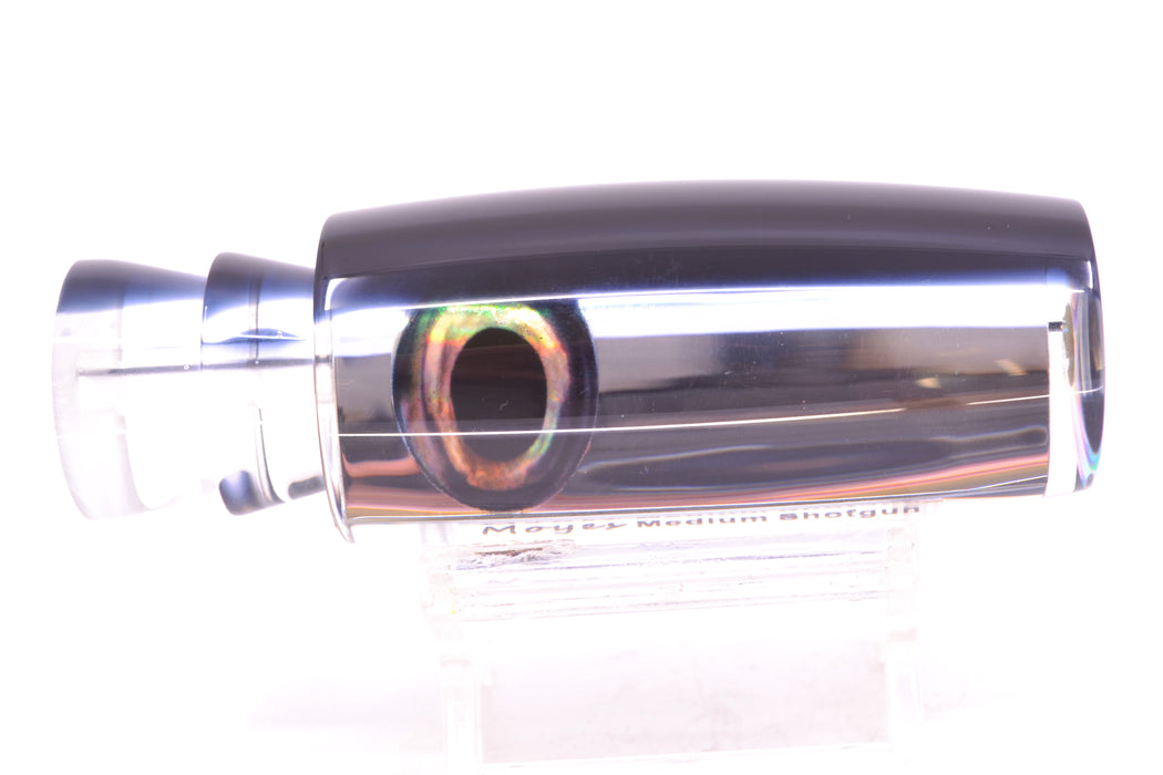 Moyes Lures Clear Mirrored Black Back Taxi Eyes Medium Shotgun 10" 3.3oz