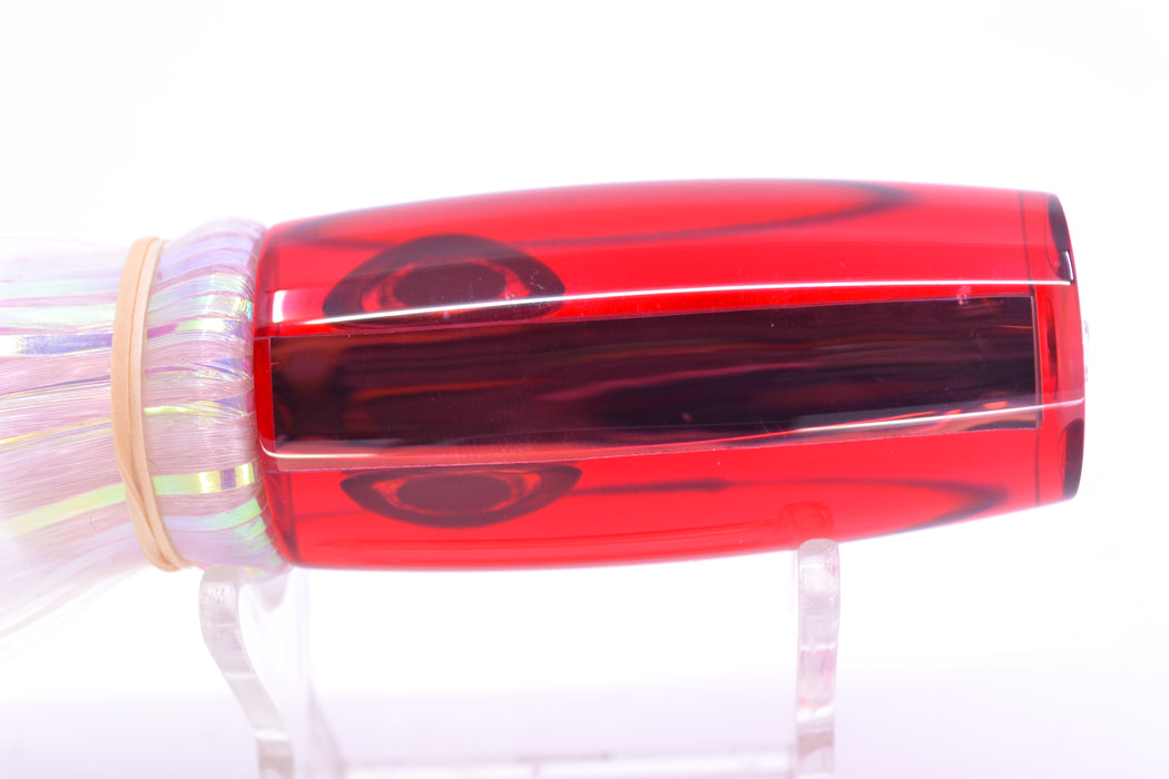 Moyes Lures Red Mirrored Small Shotgun 9" 2.5oz Skirted White Hair