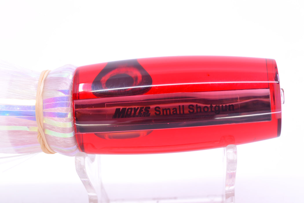 Moyes Lures Red Mirrored Small Shotgun 9" 2.5oz Skirted White Hair