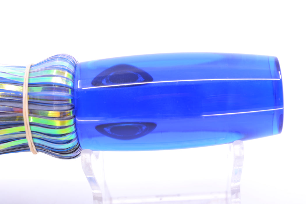 Moyes Lures Ice Blue MOP Blue Back Small Shotgun 9" 2.5oz Skirted Mixed Hair