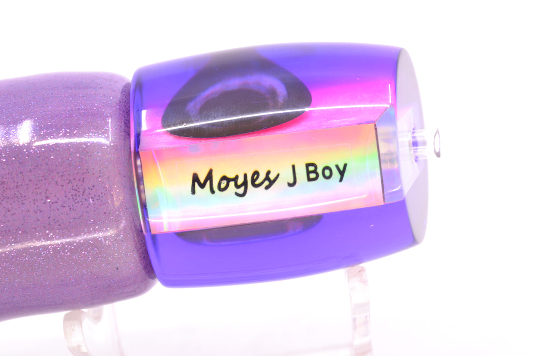 Moyes Lures Pink MOP Purple Back Taxi Eyes Medium J-Boy 12" 5oz FT Vinyl Purple Eclipse